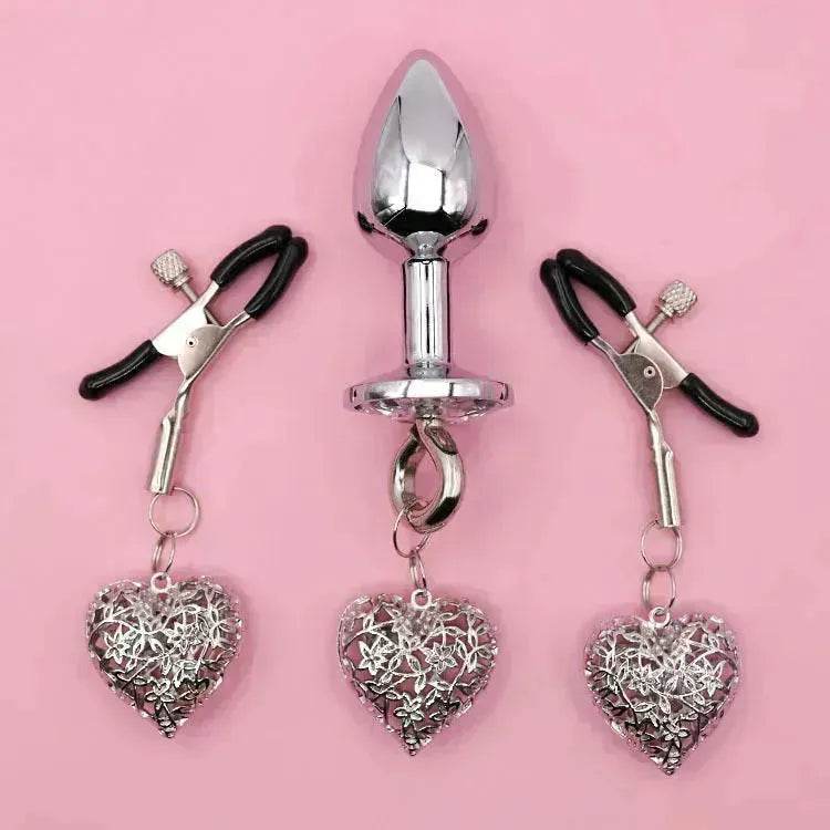 Love Chain Sex Toys Bell For Women Nipple Clamp Anal Plug - Velora