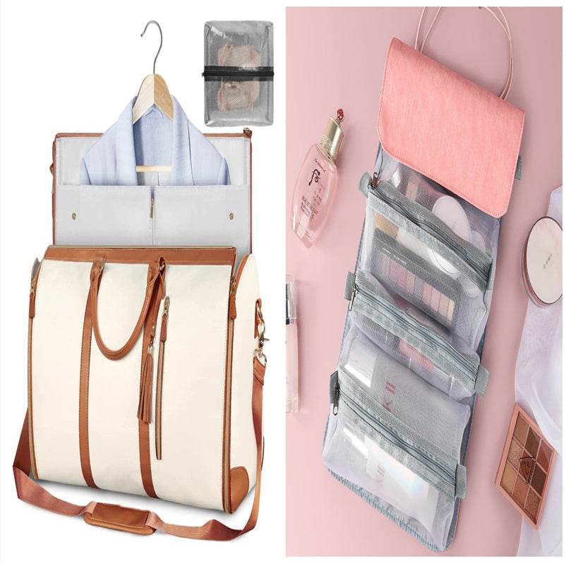 Large Capacity Travel Duffle Bag Women's Handbag Folding Suit Bag Waterproof Clothes Totes - Velora