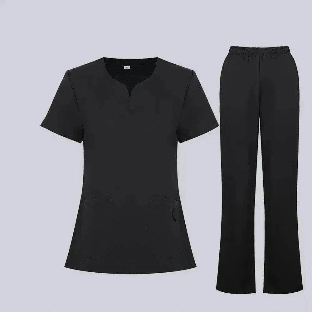 Women Nurse Uniform Female - Hospital Nurse Costume - V Neck Top Pants Set - Velora