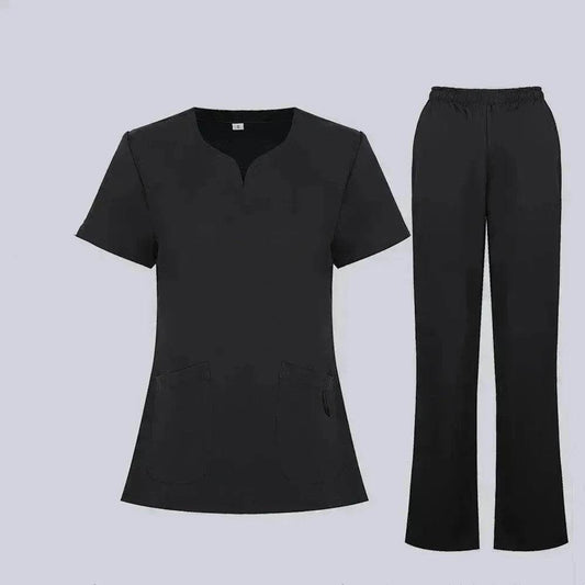 Women Nurse Uniform Female - Hospital Nurse Costume - V Neck Top Pants Set - Velora