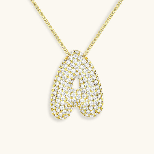 18k Gold Initial Diamond Necklace for Women – Personalized Customizable Pendant, Hypoallergenic and Waterproof - Velora