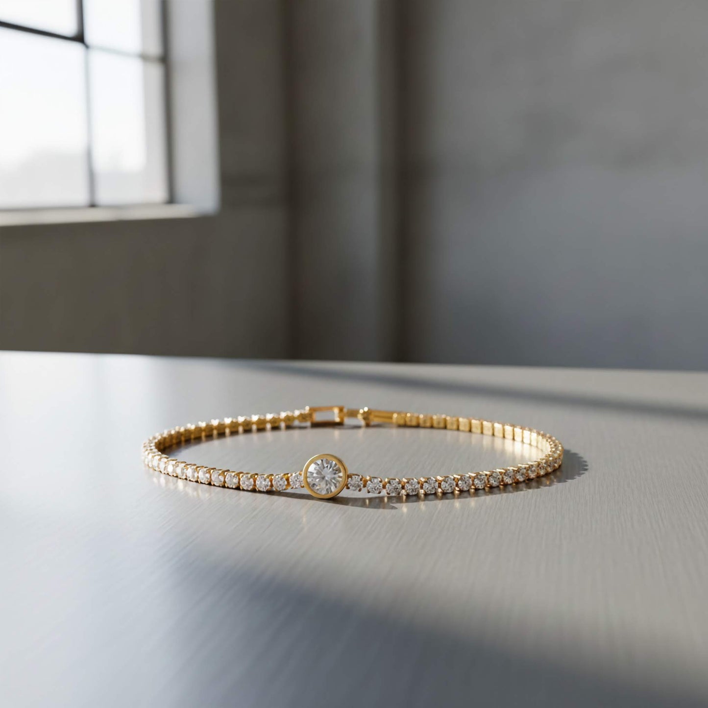 Eternal Spark Tennis Bracelet | Luxury 18K Gold-Plated CZ Bracelet
