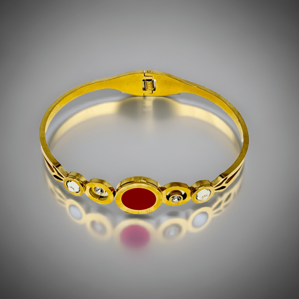 Roman number 18K Gold Plated bangle | Dainty Jewelry