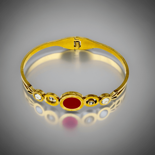 Roman number 18K Gold Plated bangle | Dainty Jewelry