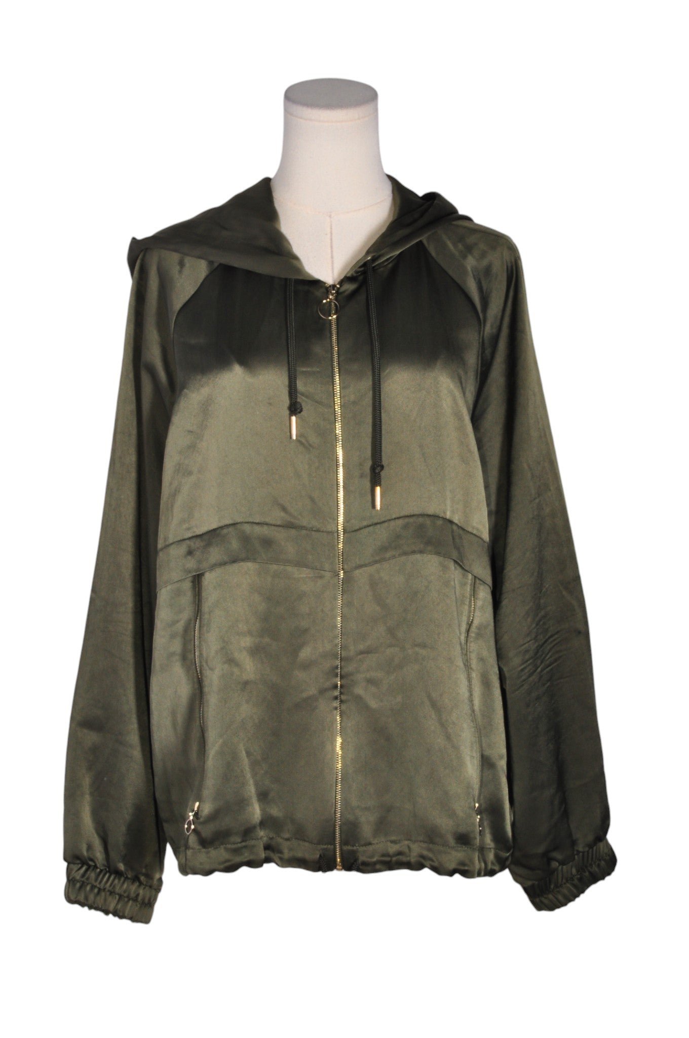 ZARA Women Bombers Jackets Regular fit in Green - XL Koop