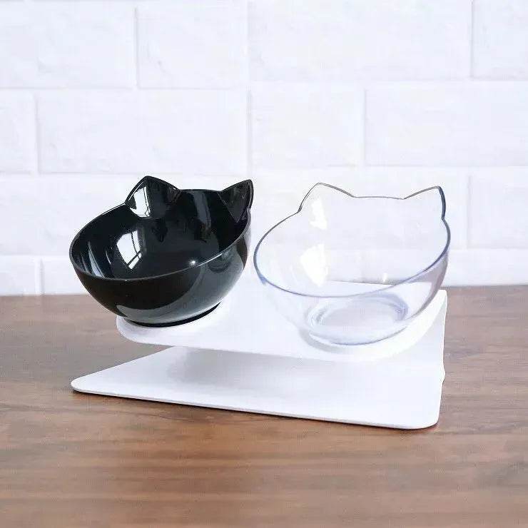 Elevated Double Food Bowl for Pets Cat Dog Food and water Bowl - Velora