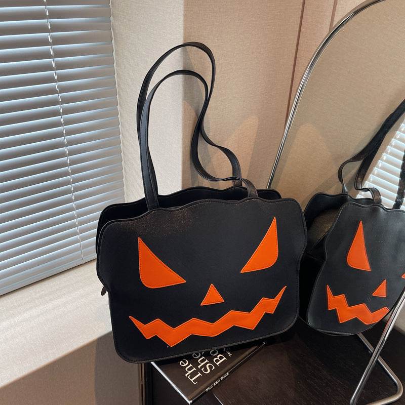 Women's Fashion Halloween Pumpkin Shoulder Messenger Bag - Velora
