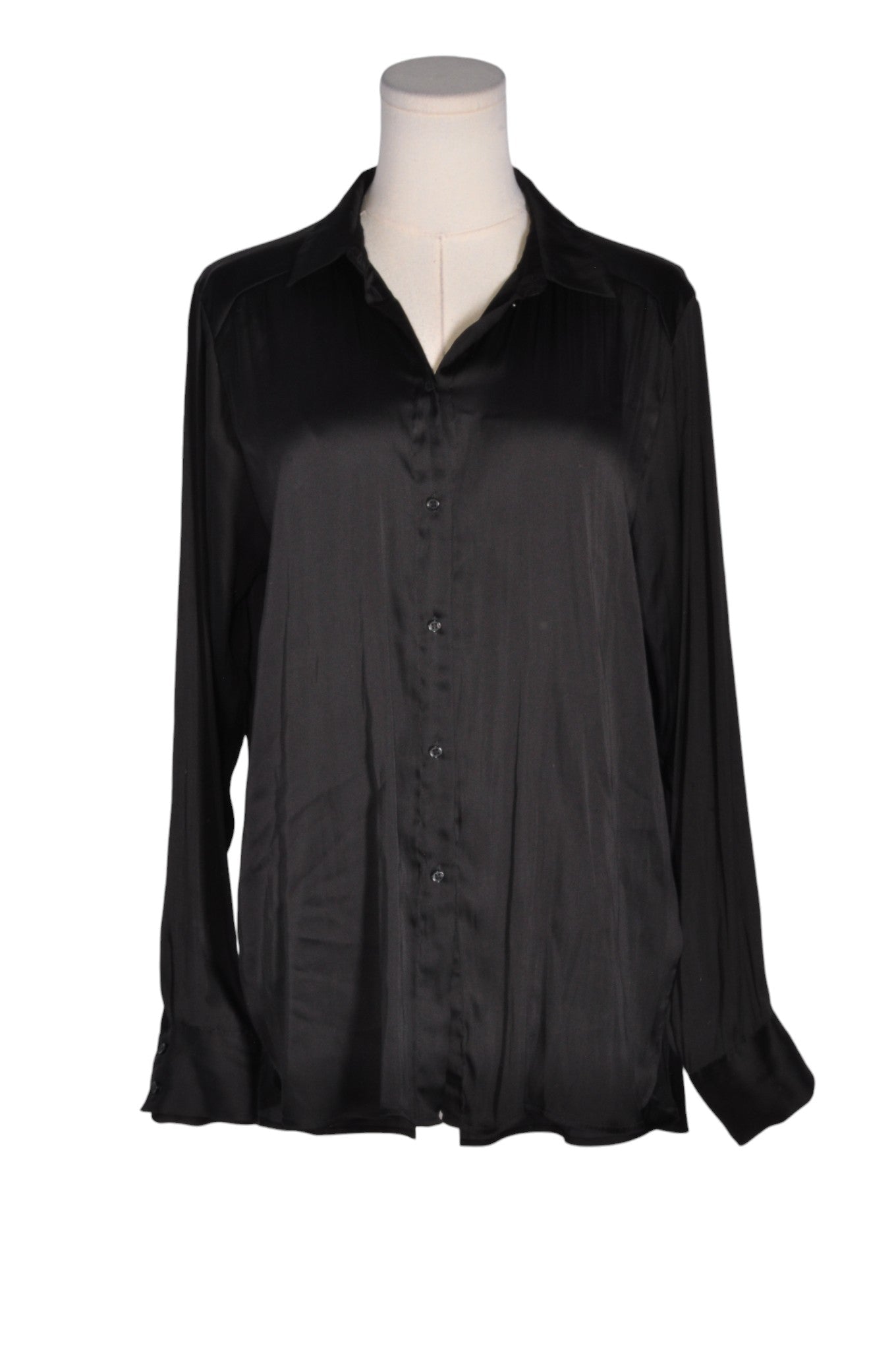 H&M Women Button Down Tops Regular fit in Black - 8 Koop