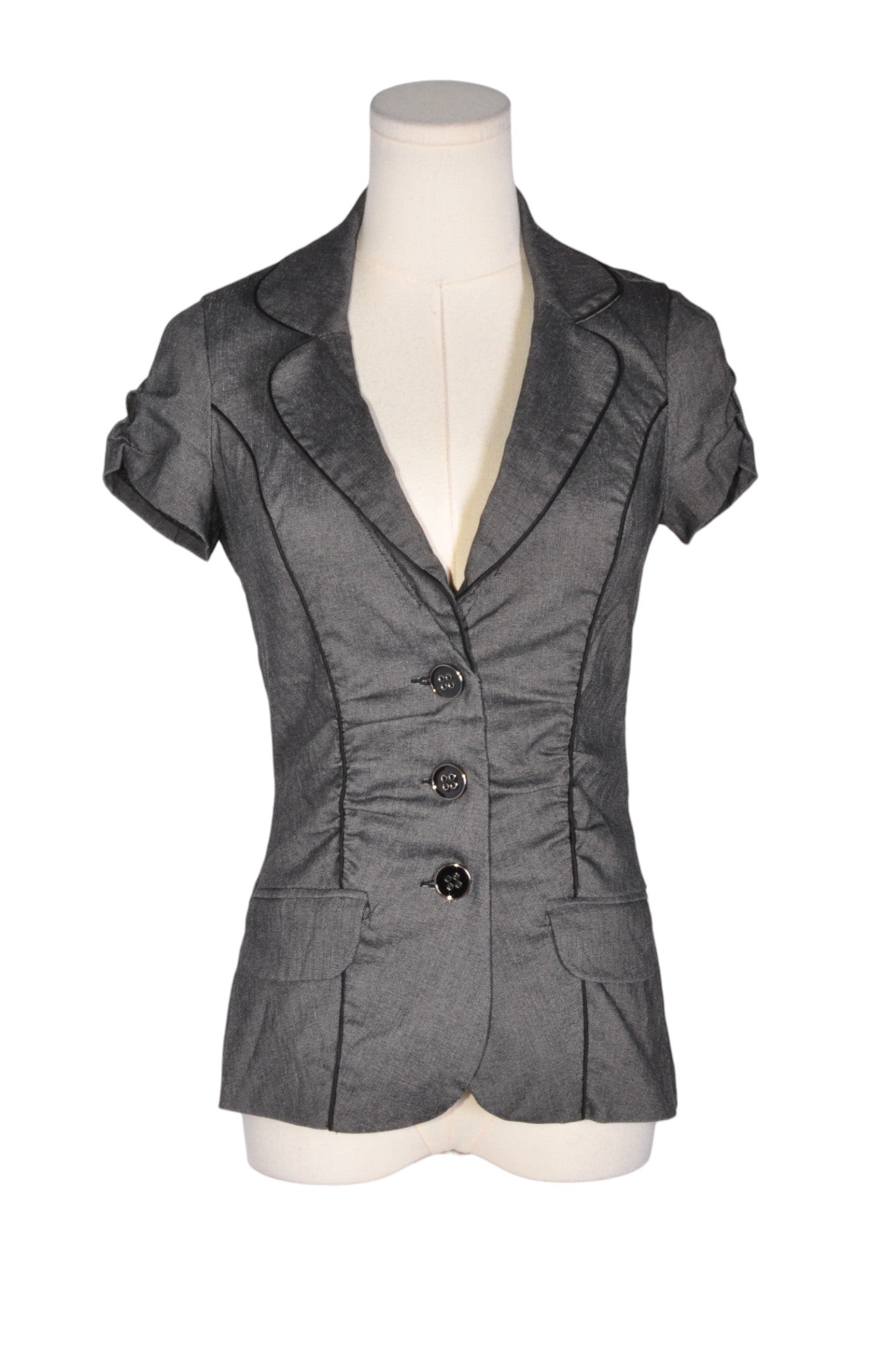 DYNAMITE Women Button Down Tops Regular fit in Gray - S Koop