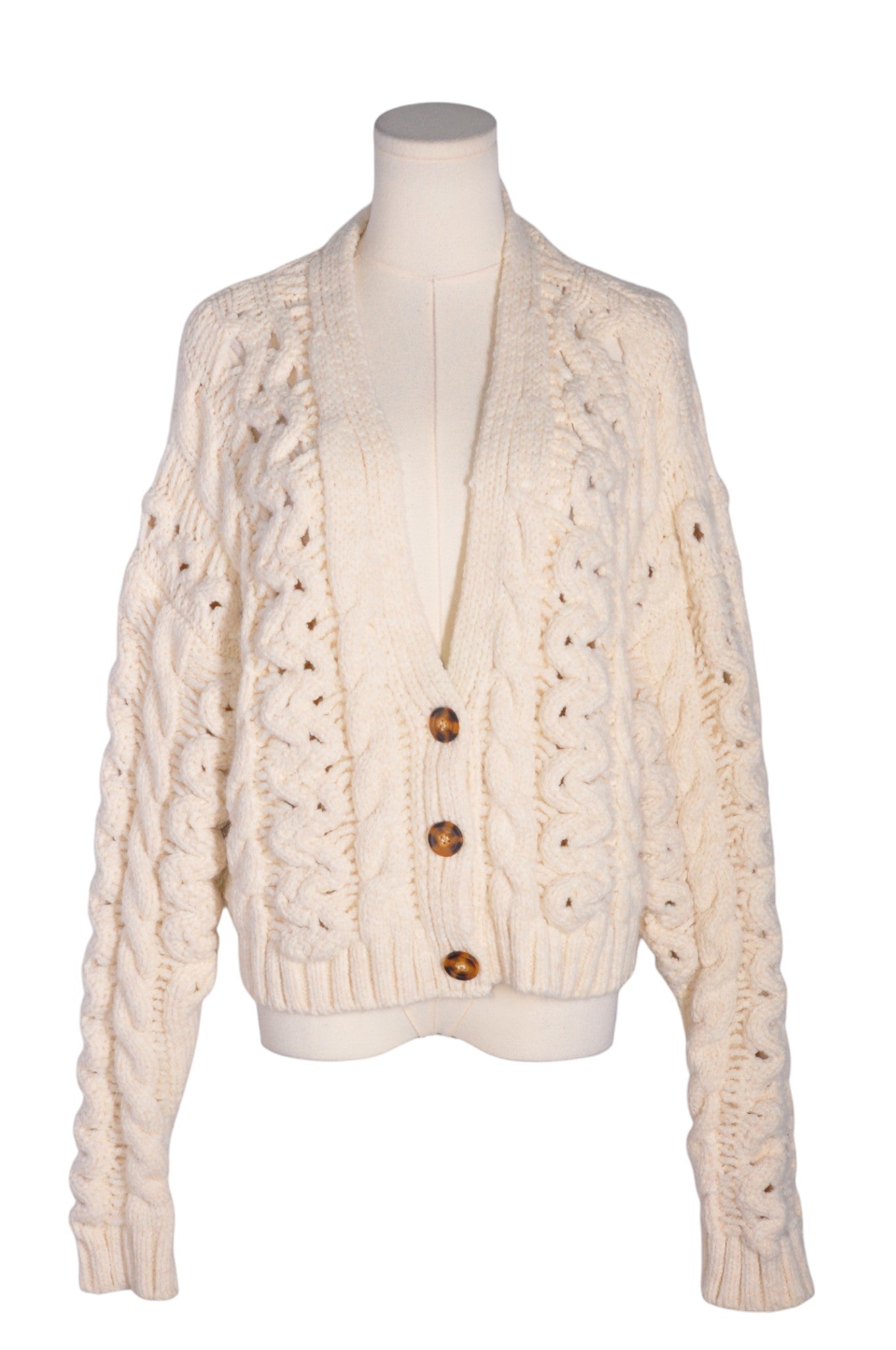 ZARA Women Cardigans Regular fit in Beige - M Koop