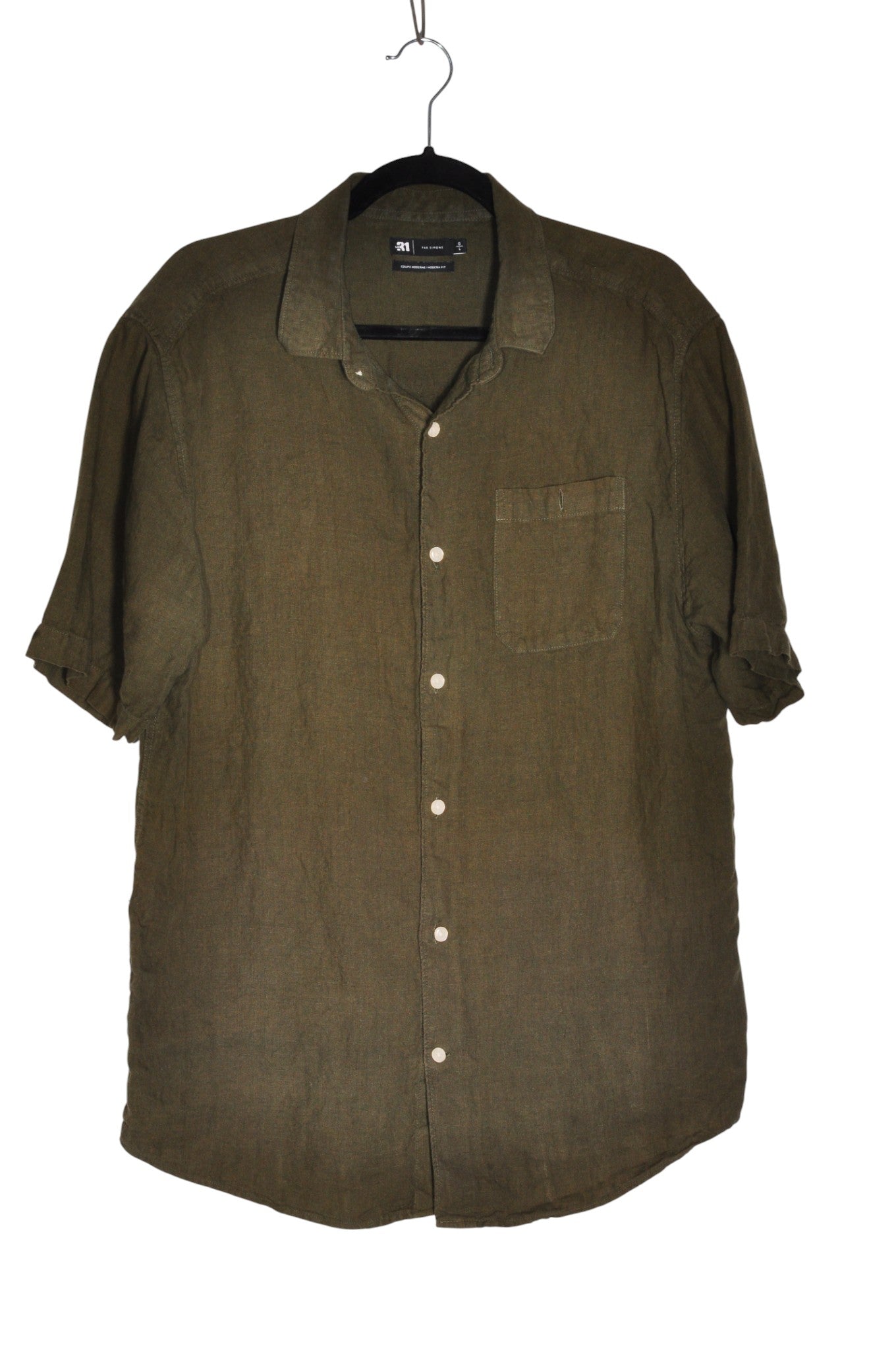 SIMONS Men Button Down Tops Regular fit in Green - L Koop
