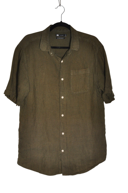 SIMONS Men Button Down Tops Regular fit in Green - L Koop
