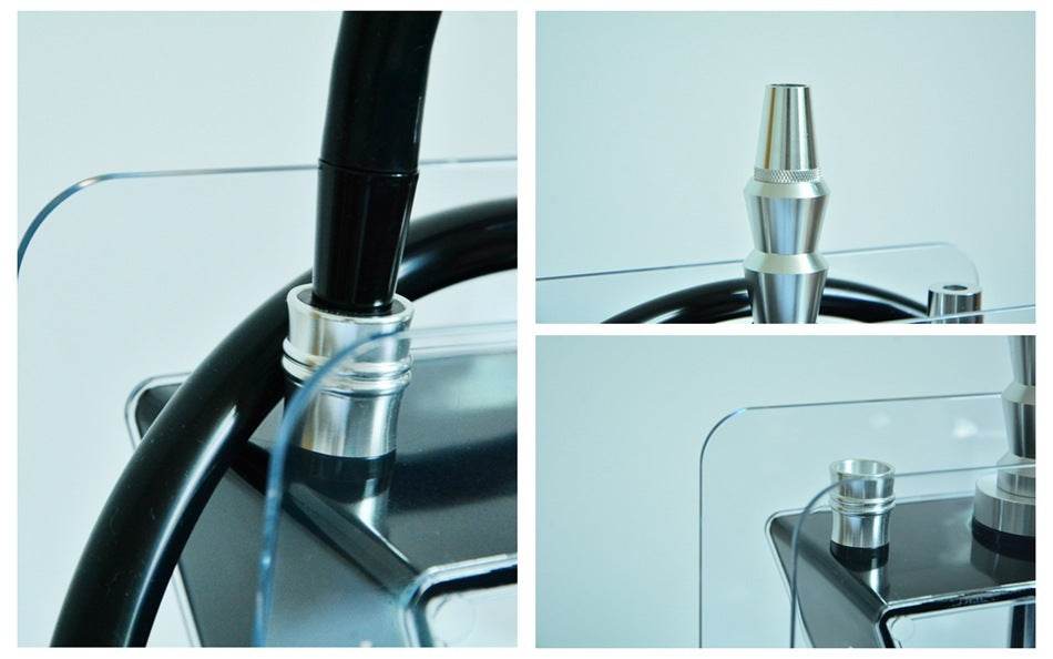 Acrylic triangle pot hookah set - Velora