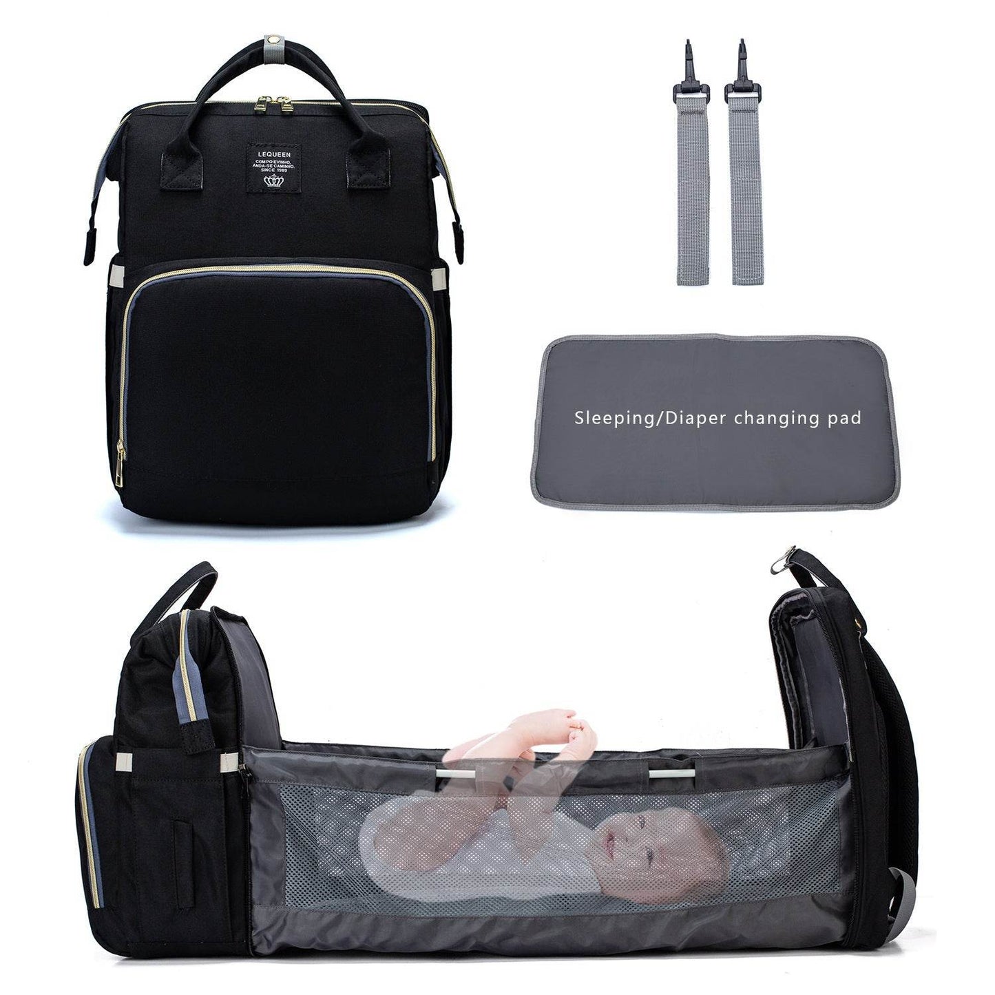 Large Capacity Diaper Bag Mummy Nursing Nappy Backpacks Travel Baby - Velora