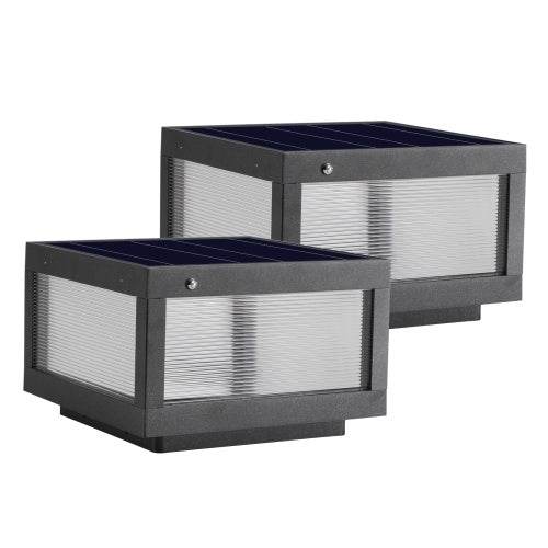 Solar Wall Light With Dimmable LED-2 Package Landscape Pathway Lighting - Velora