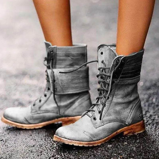 Cross strap Martin boots - Velora