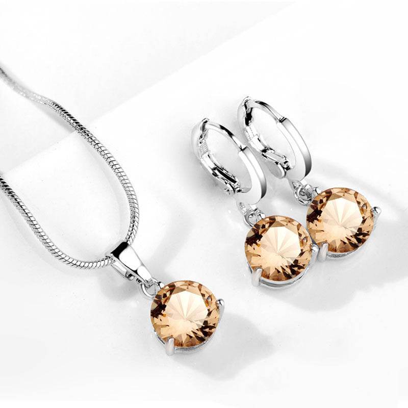 Water Drop Necklace Earring Set - Velora