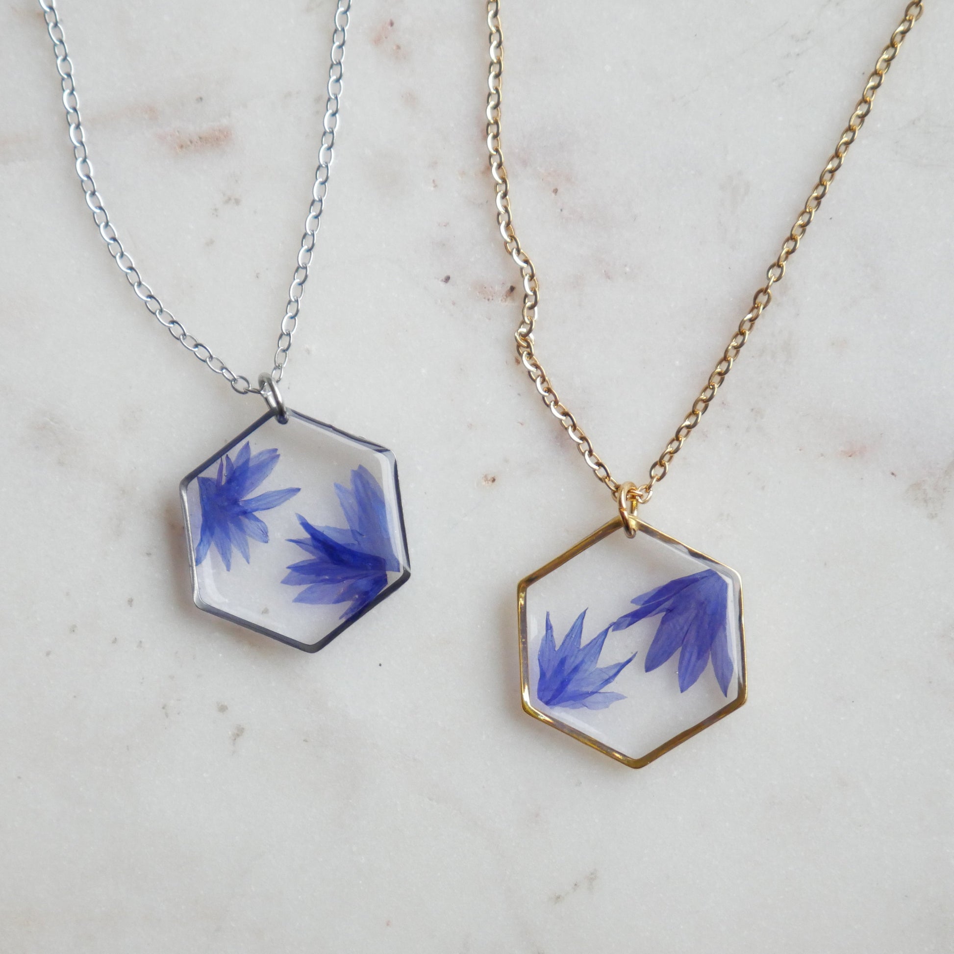 Collier Blu - hexa (moyen) - Velora