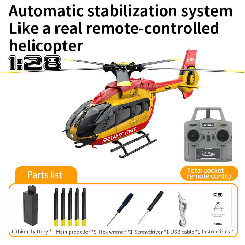 RC ERA C190 1:28 Brushless RC Helicopter, Optical Flow Hover, Altitude Hold - Velora Luxury Fashion