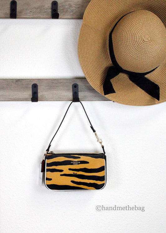 Coach Nolita 19 Tiger Motif Mini Handle Wristlet