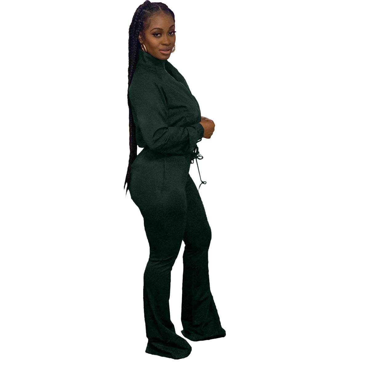 Women 2pcs Long sleeve Wide leg Pant set - Velora