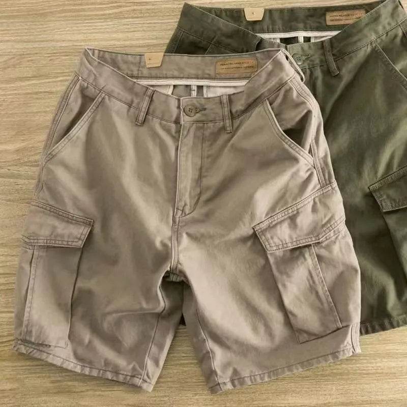 Workwear Casual Men's Loose Summer All-matching Straight Fifth Cargo short Pants - Velora