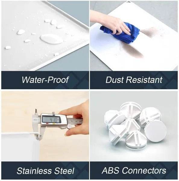 8 Cube Organizer Stackable Plastic Cube Storage Shelves Design Multifunctional Modular Closet Cabinet With Hanging Rod RT - Velora