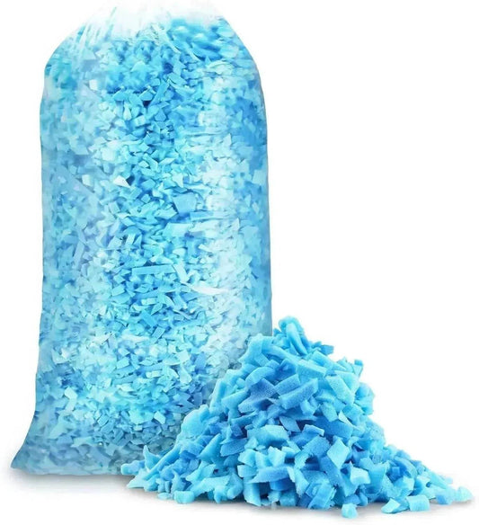5lbs Bean Bag Filler, Shredded Memory Foam Filling For Bean Bag Chair, Dog Beds, Cushions Pillows, Added Gel Particles - Velora
