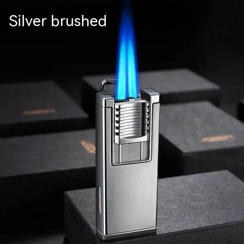 Double High Firepower Blue Flame Torch Lighter With Hidden Cigar Cutter - Velora
