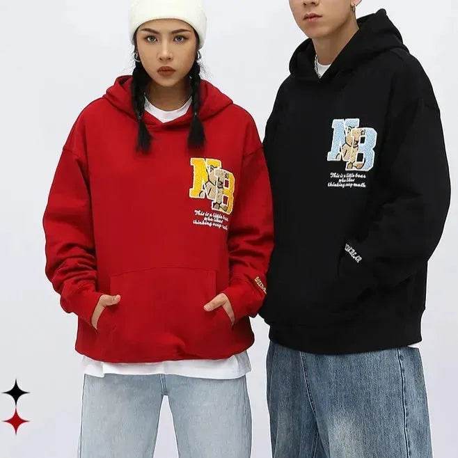 Casual Fall Unisex Oversized Hoodie Pullover sweatshirts Street style - Velora