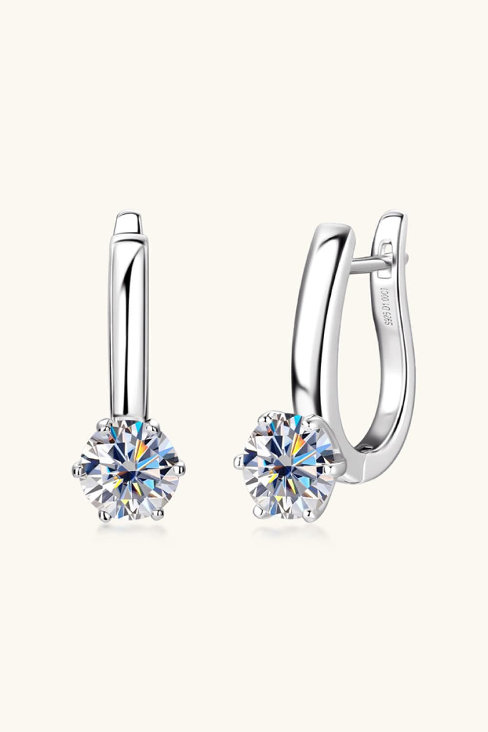 2 Carat Moissanite 925 Sterling Silver Earrings - Velora Luxury Fashion