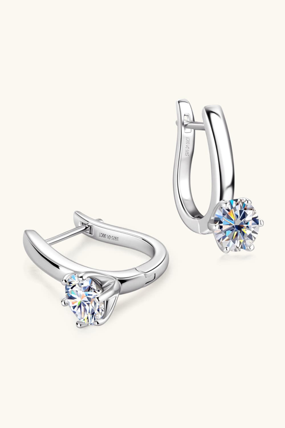 2 Carat Moissanite 925 Sterling Silver Earrings - Velora Luxury Fashion
