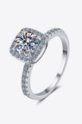2 Carat Moissanite Square Halo Ring - Velora Luxury Fashion