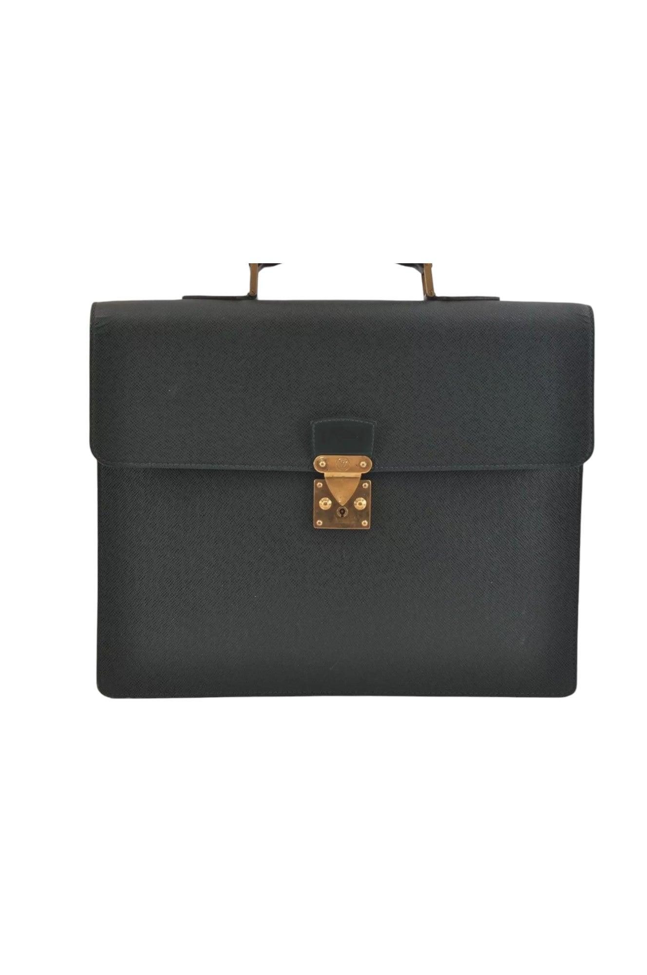Louis Vuitton Taiga Serviette Kourad Briefcase Green M30074 LV 8936K - Velora