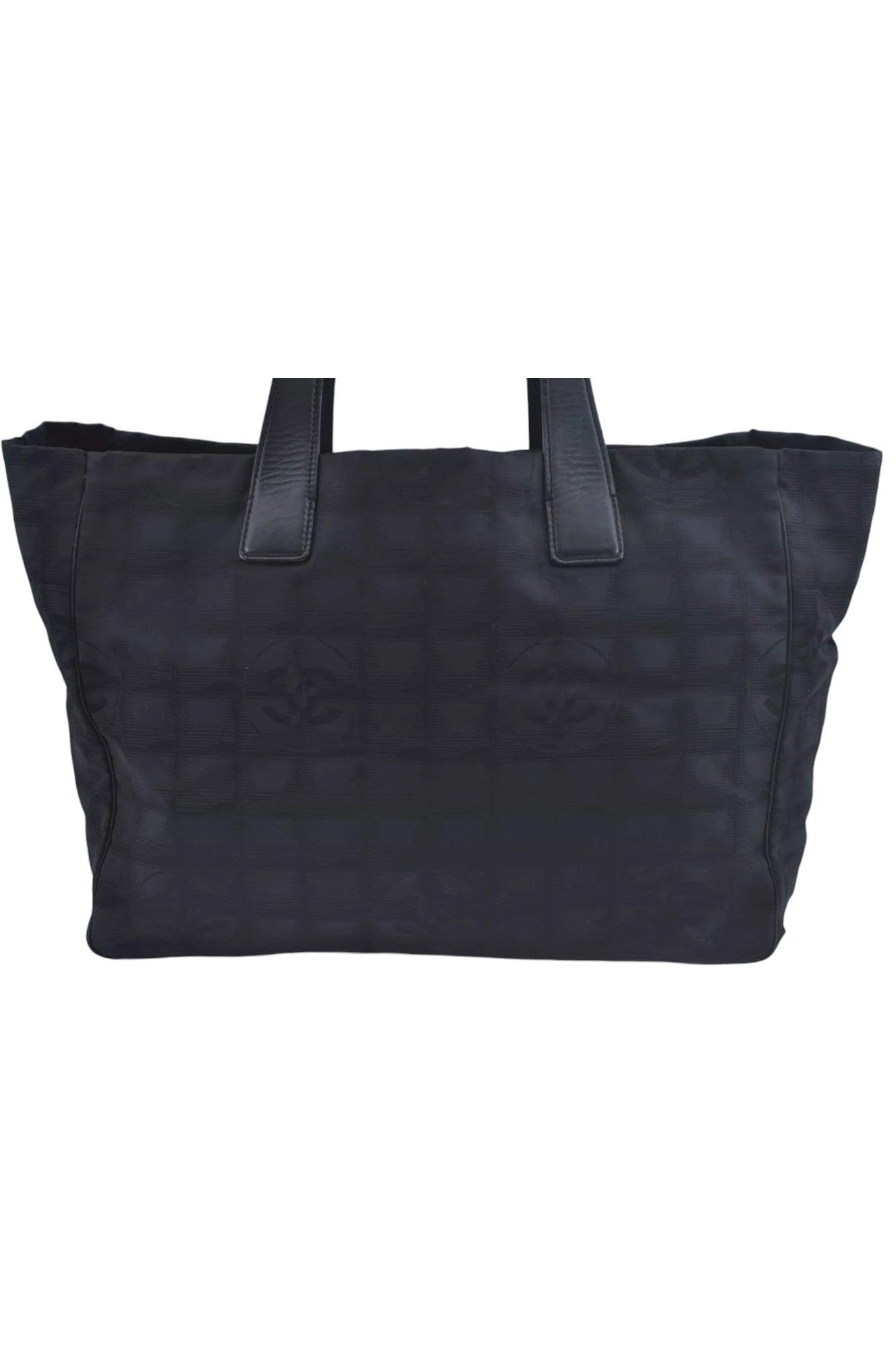 CHANEL New Travel Line Vintage Tote Bag Nylon Leather Black Junk 1911J - Velora
