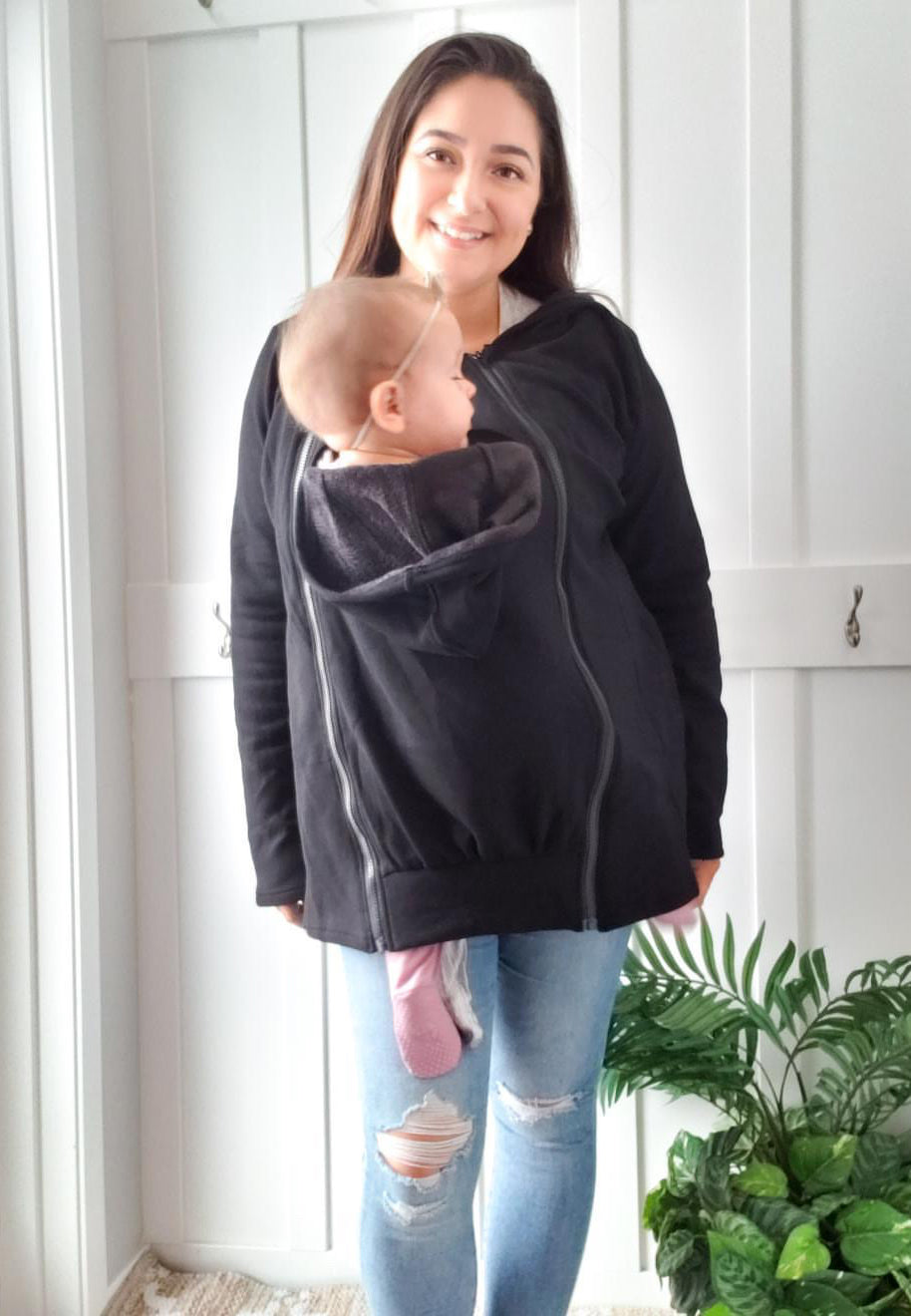 2-in-1 Fleece Baby Carrying Hoodie - Velora Luxury Fashion