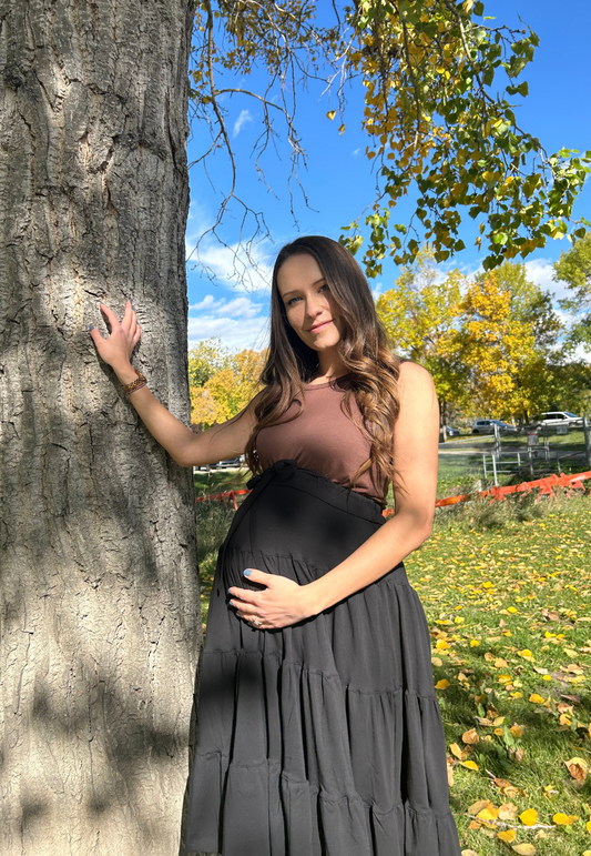 2 in 1 Maternity Dress Skirt - Velora Luxury Fashion