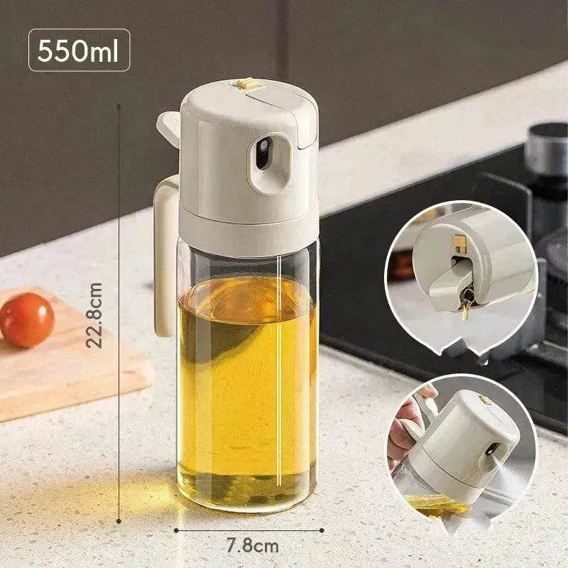 2 In 1 Oil Sprayer Bottle BBQ Cooking Oil Dispenser Olive Oil Pourers Sprayer Kitchen Baking Oil Mister Vinegar Bottle - Velora
