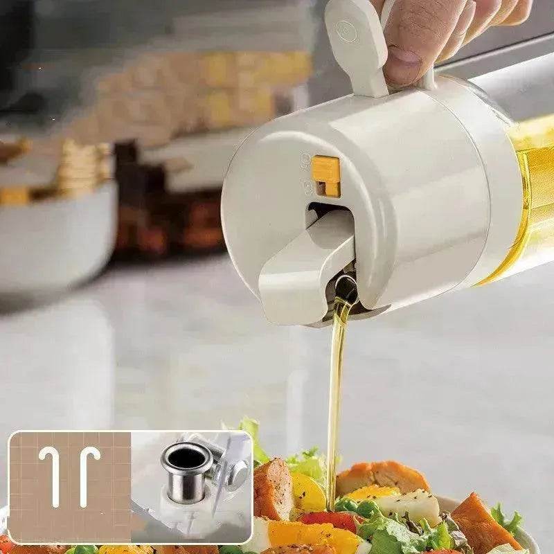 2 In 1 Oil Sprayer Bottle BBQ Cooking Oil Dispenser Olive Oil Pourers Sprayer Kitchen Baking Oil Mister Vinegar Bottle - Velora