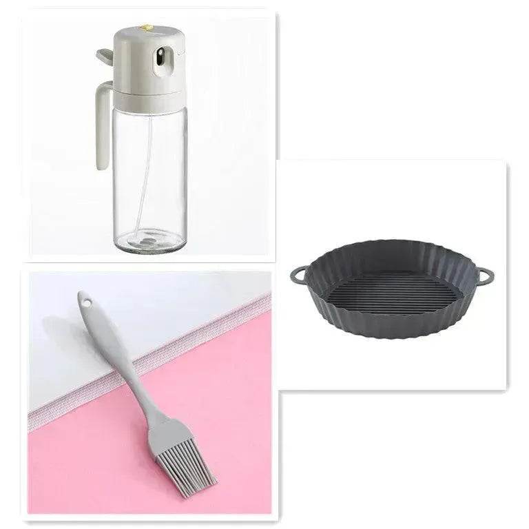 2 In 1 Oil Sprayer Bottle BBQ Cooking Oil Dispenser Olive Oil Pourers Sprayer Kitchen Baking Oil Mister Vinegar Bottle - Velora