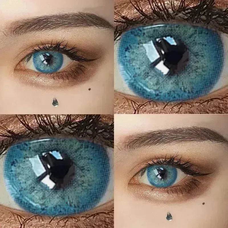 2 pieces Annual throw Russian girl blue color contacts lenses - Velora