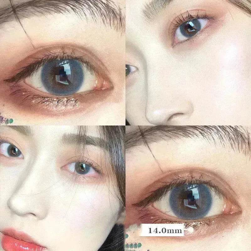 2 pieces Annual throw Russian girl blue color contacts lenses - Velora