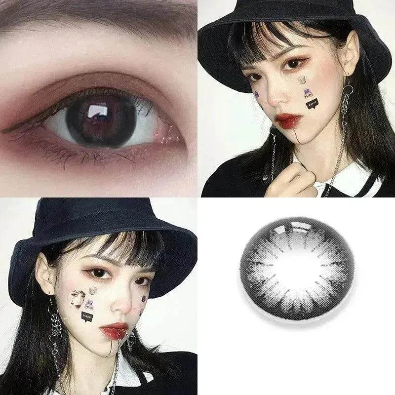 2 pieces Annual throw Russian girl blue color contacts lenses - Velora
