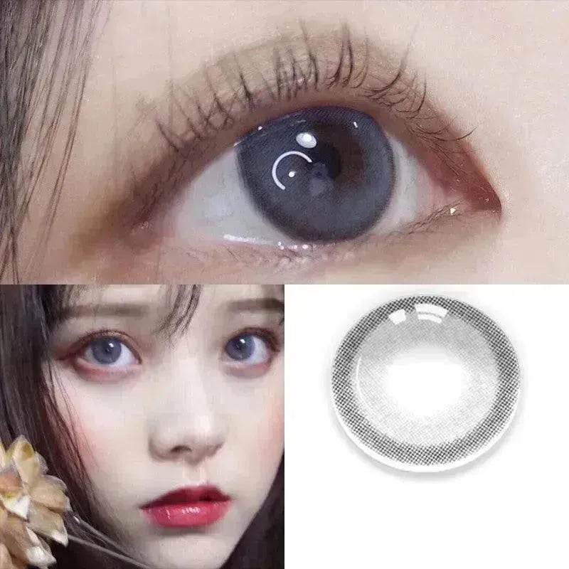 2 pieces Annual throw Russian girl blue color contacts lenses - Velora