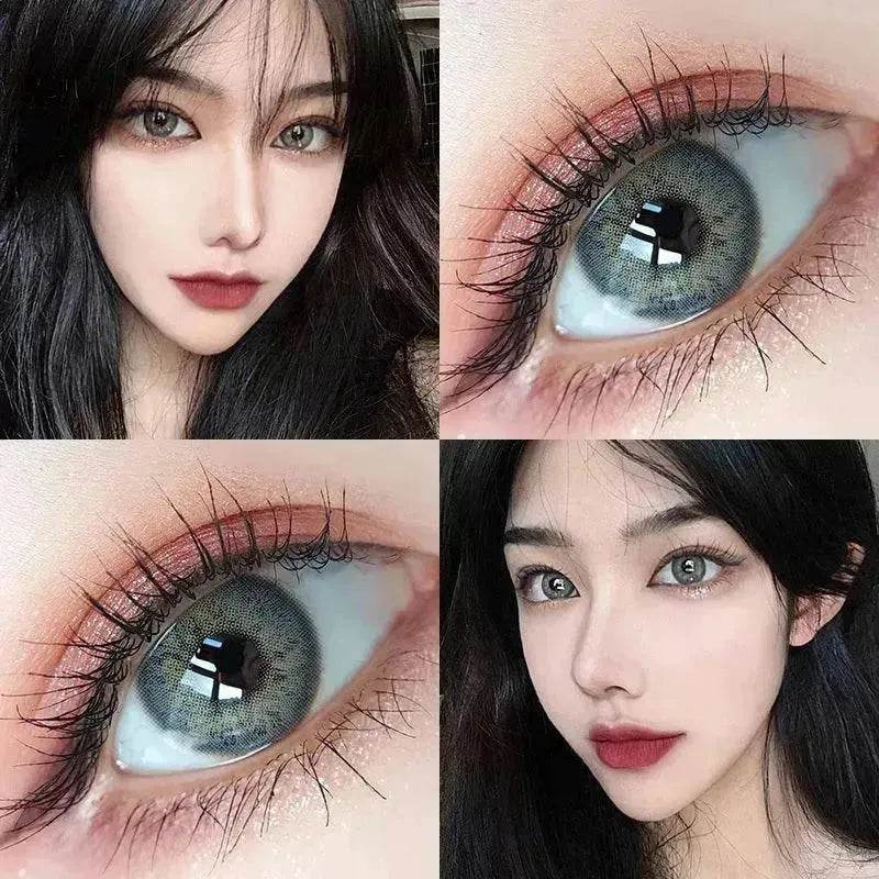 2 pieces Annual throw Russian girl blue color contacts lenses - Velora