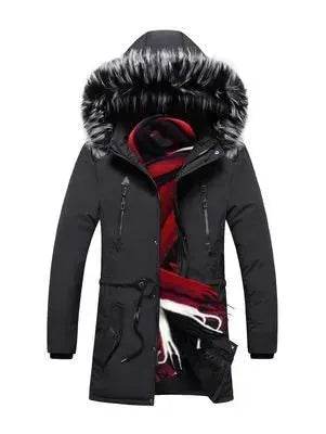 Fur Collar Hoodie Winter Parka Jacket for men - Velora