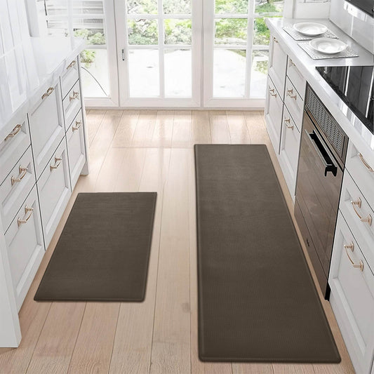 Kitchen Floor Mat Two-piece Set Of Non-slip, Waterproof Rug And Easy To Scrub For Home, Kitchen - Velora