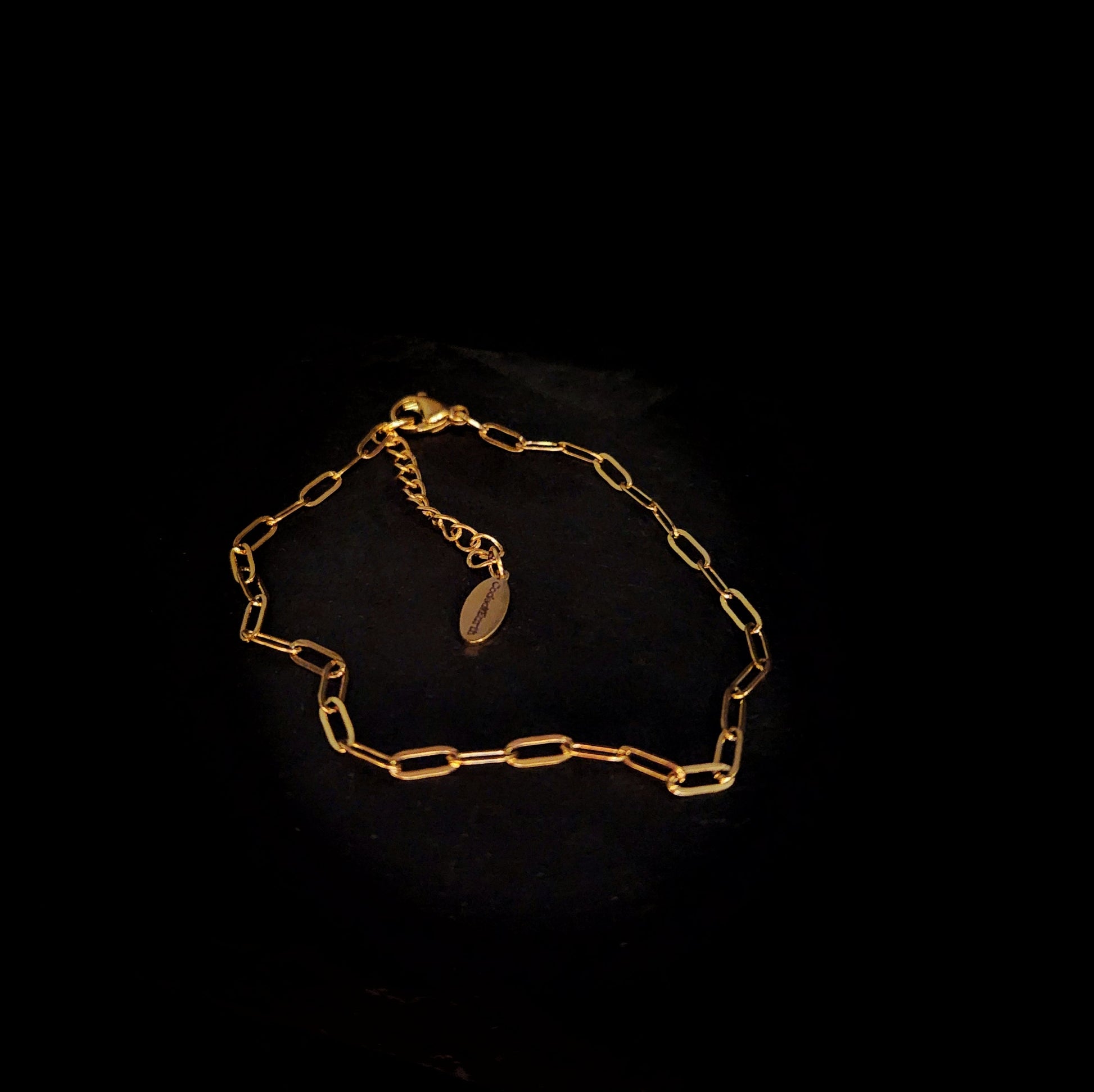 Gold Plated Stainless Steel Paperclip Bracelet - Velora