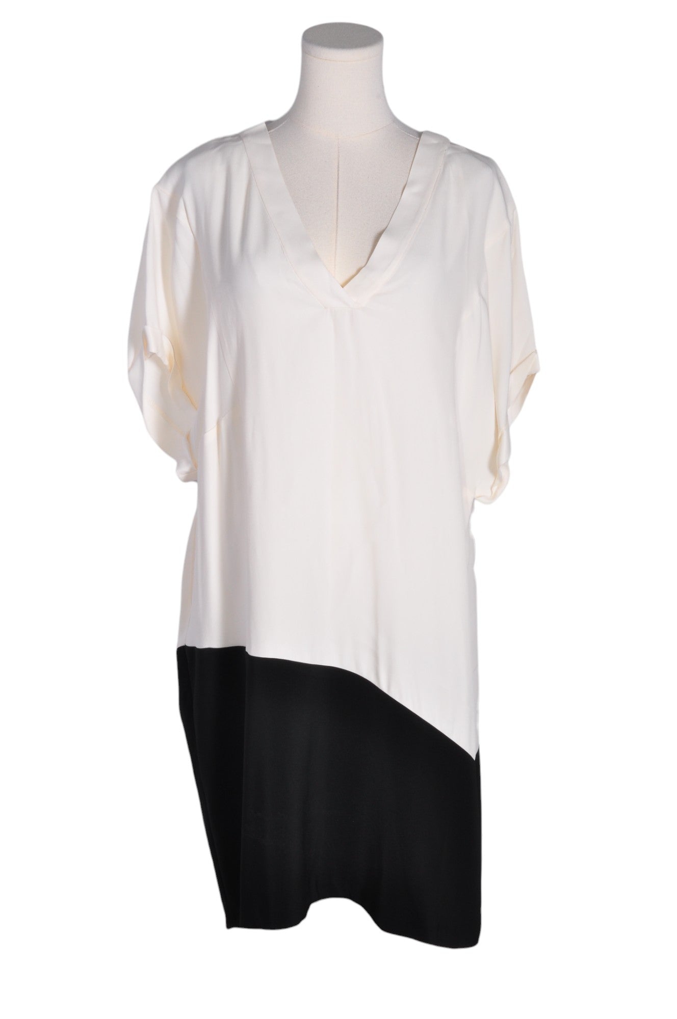 ZARA Women Drop Waist Dresses Regular fit in White - XL - Velora