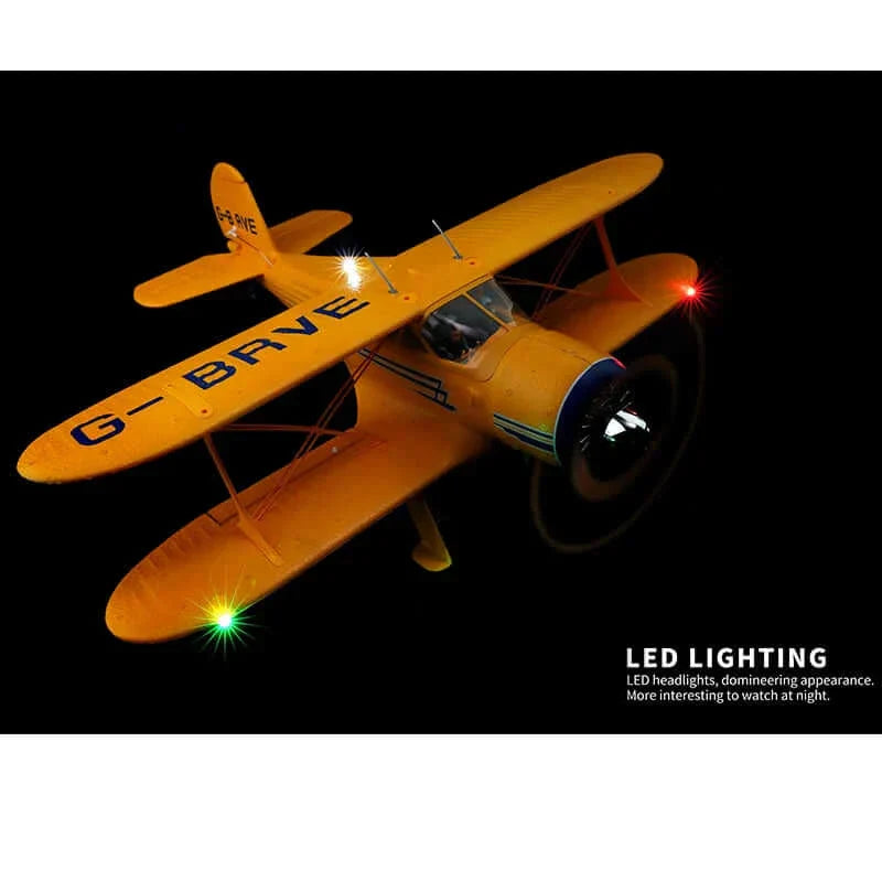 2024 WLtoys A300-Beech D17S EPP 4CH RC Biplane: LED, 3D/6G Gyro, Brushless - Velora Luxury Fashion